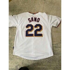 Majestic Cool Base Size 48 White Embroidered Minnesota Twins Miguel Sano Jersey